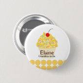 Yummy Cupcake NAME TAG Personalized Button (Voorkant /achterkant)