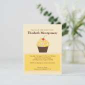 Yummy Cupcake Neutraal Baby shower 4x5 uitnodiging (Staand voorkant)