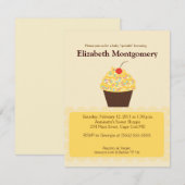 Yummy Cupcake Neutraal Baby shower 4x5 uitnodiging (Voorkant / Achterkant)