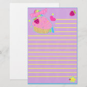 Yummy Cupcake Stationery Briefpapier (Voorkant / Achterkant)