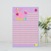 Yummy Cupcake Stationery Briefpapier (Staand voorkant)