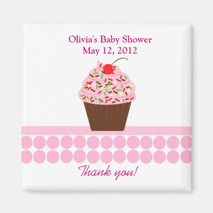 YUMMY CUPCAKES Baby shower Favor Magnet