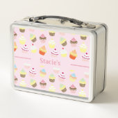 Yummy Cupcakes Metal Lunch Box (Achterkant)