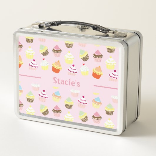 Yummy Cupcakes Metal Lunch Box (Achterkant)