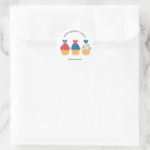 Yummy Cupcakes Verjaardag Ronde Sticker (Tas)