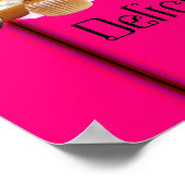 YUMMY CUPCAKES WOESTIJNWINKEL/ BLAUW WIT CHEVRON POSTER (Hoek)