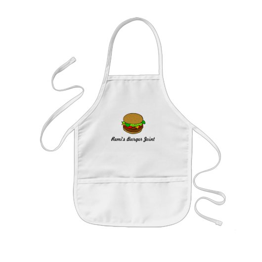 Yummy Cute Hamburger Personalized Kinder Schort (Voorkant)