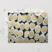 Yummy Decoration met halved hardgekookte eieren Briefkaart (Voorkant / Achterkant)