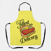 Yummy Delicacy Hotdog Cartoon Apron Schort (Voorkant)