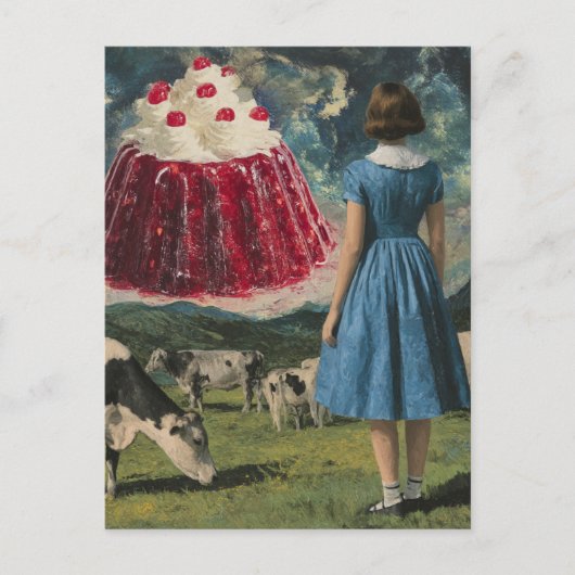 Yummy Desert in de zuivel Pasture Surreal Briefkaart (Voorkant)