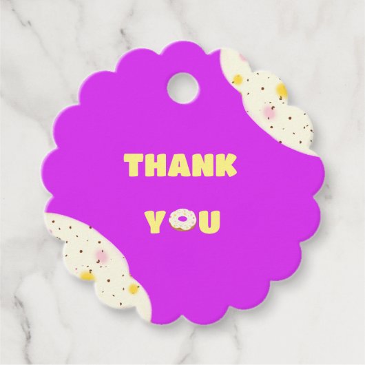 Yummy donut bedankjes labels (Voorkant)