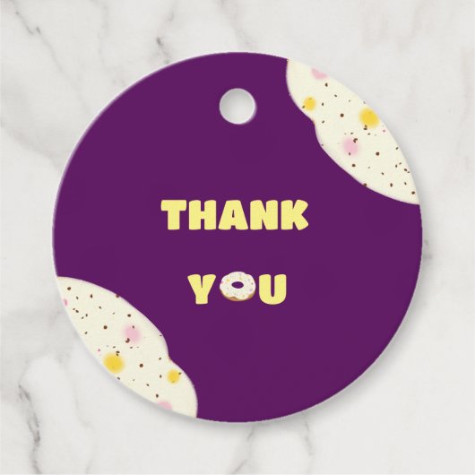Yummy donut bedankjes labels (Voorkant)