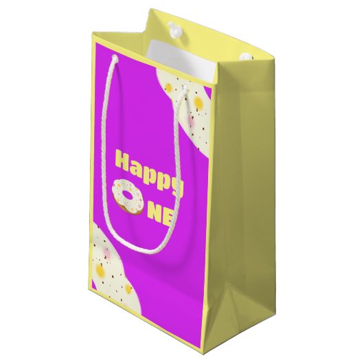 Yummy donut klein cadeauzakje (Voorkant Gekanteld)