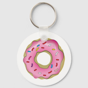 Yummy Donut met Icing en Sprinkles Sleutelhanger