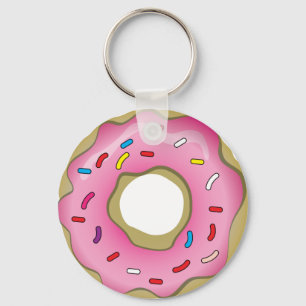 Yummy Donut met Icing en Sprinkles Sleutelhanger