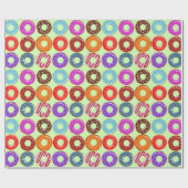 Yummy Donut Pattern Wrapping Papier (Vlak)