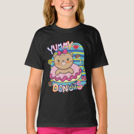 Yummy Donuts Baby Cat Schattige Meisje T-shirt
