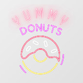 Yummy Donuts Neppeonlicht Donut Winkel Raamsticker (Vel)