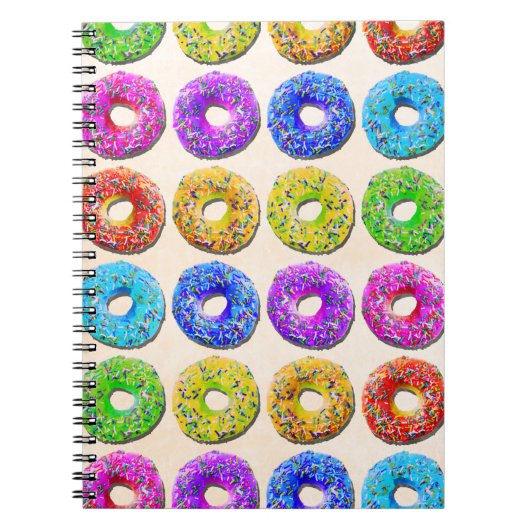 Yummy donuts patroon notitieboek (Voorkant)