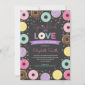 Yummy Doughnuts Girl Baby Sprinkle Chalkboard Kaart (Voorkant)