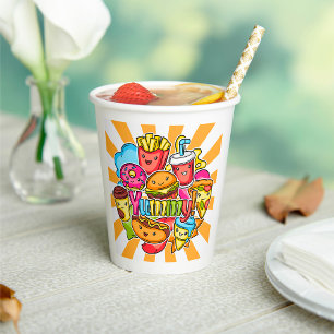 Yummy Fast Food Papieren Bekers