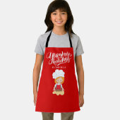 Yummy Feestdagen op Chef Custom Name Girl Baking R Schort (Insitu)