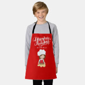 Yummy Feestdagen op Chef Custom Name Girl Baking Schort (Gedragen)