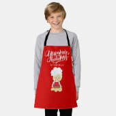 Yummy Feestdagen op Chef Custom Name Girl Baking Schort (Gedragen)