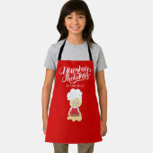Yummy Feestdagen op Chef Custom Name Girl Baking Schort (Insitu)
