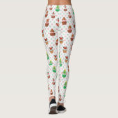 Yummy Festive Cupcakes on Red and Green Polka Dots Leggings (Achterkant)