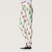 Yummy Festive Cupcakes on Red and Green Polka Dots Leggings (Links)