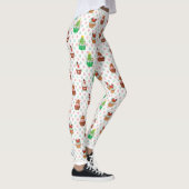 Yummy Festive Cupcakes on Red and Green Polka Dots Leggings (Rechts)