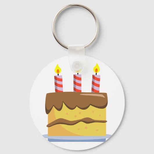 Yummy Food - Birthday Cake Sleutelhanger (Voorkant)