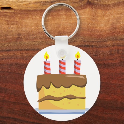 Yummy Food - Birthday Cake Sleutelhanger (Voorkant)