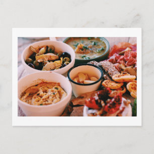 Yummy Food Festive Platter Cheese Olijven Briefkaart
