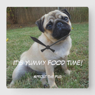 Yummy Food Time Vierkante Klok
