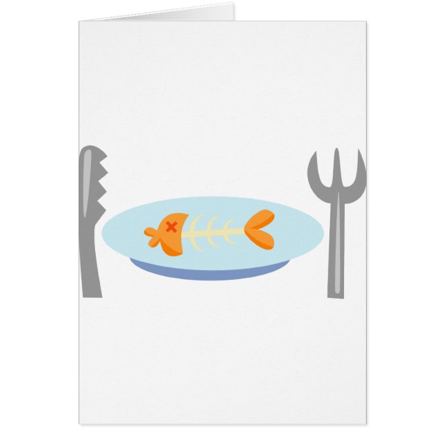 Yummy Food - vis op een Bord (Voorkant)