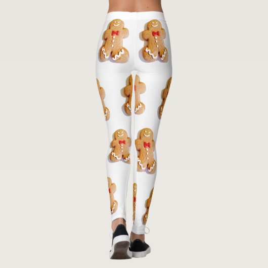 Yummy Gingerbread Heren Cookies Vakantie Leggings (Achterkant)