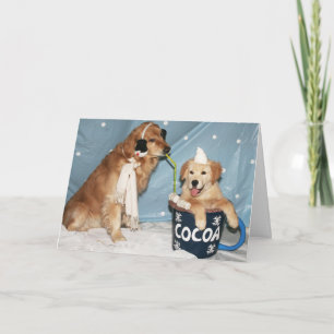 Yummy Gouden Kop van Hete Cacao voor het Vakantie Feestdagen Kaart