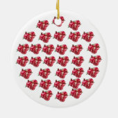 Yummy Granaatappels, Ronde Ornament (Achterkant)