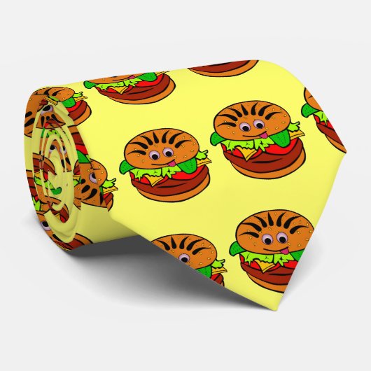 Yummy Hamburger Stropdas (Opgerold)