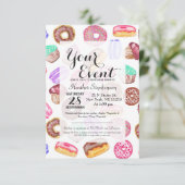 Yummy Hand Painted Waterverf Desserts Kaart (Staand voorkant)