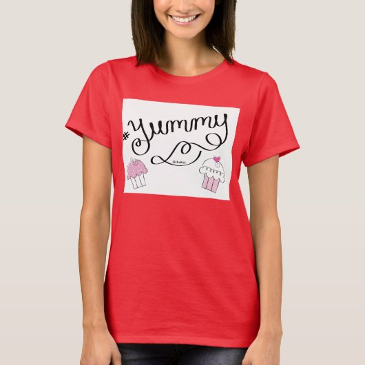 Yummy Hashtag T-Shirt (Voorkant)