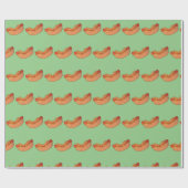 Yummy Hot Dog Food Wrapping Paper Cadeaupapier (Vlak)