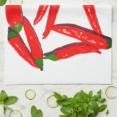 Yummy Hot Red Green Chili Pepper Theedoek (Gevouwen)