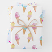 Yummy Ice Cream Cone en Sprinkles Wrapppapier Inpakpapier Vel (In situ)