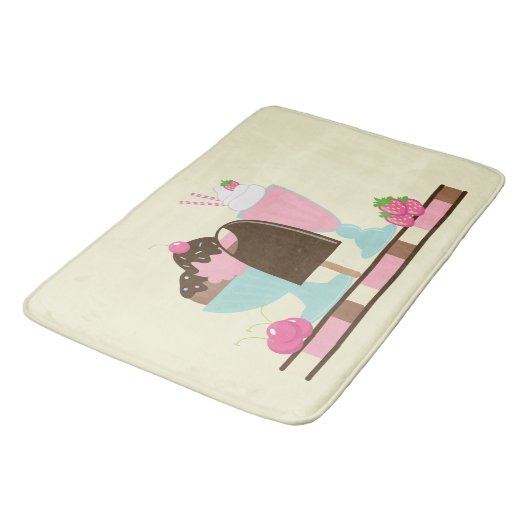 Yummy Ice Cream Desserts Badmat (Gekanteld)