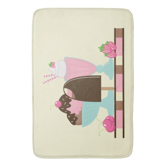 Yummy Ice Cream Desserts Badmat (Voorkant Verticaal)