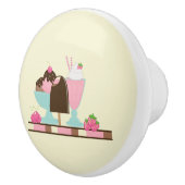 Yummy Ice Cream Desserts Keramische Knop (Rechts)