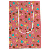 Yummy Ice Cream Foto | Donkerroze Medium Cadeauzakje (Achterkant)